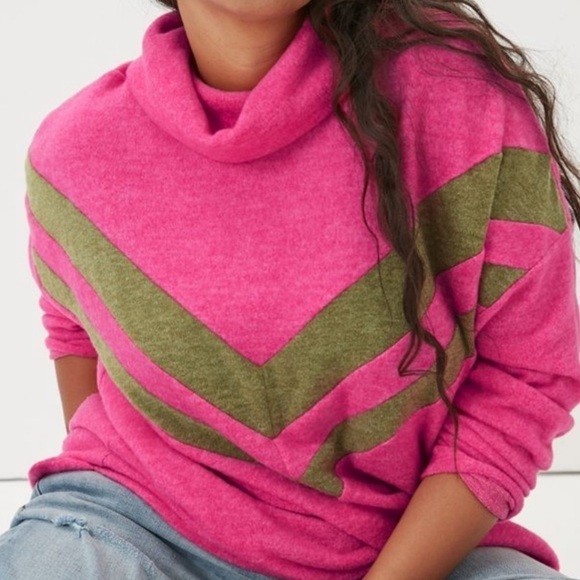 '80s ‘90s Vintage Collared Top Black Tan V Design - Picture 11 of 11